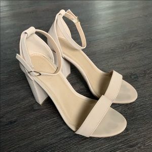 Beige Strappy Heels “nude”